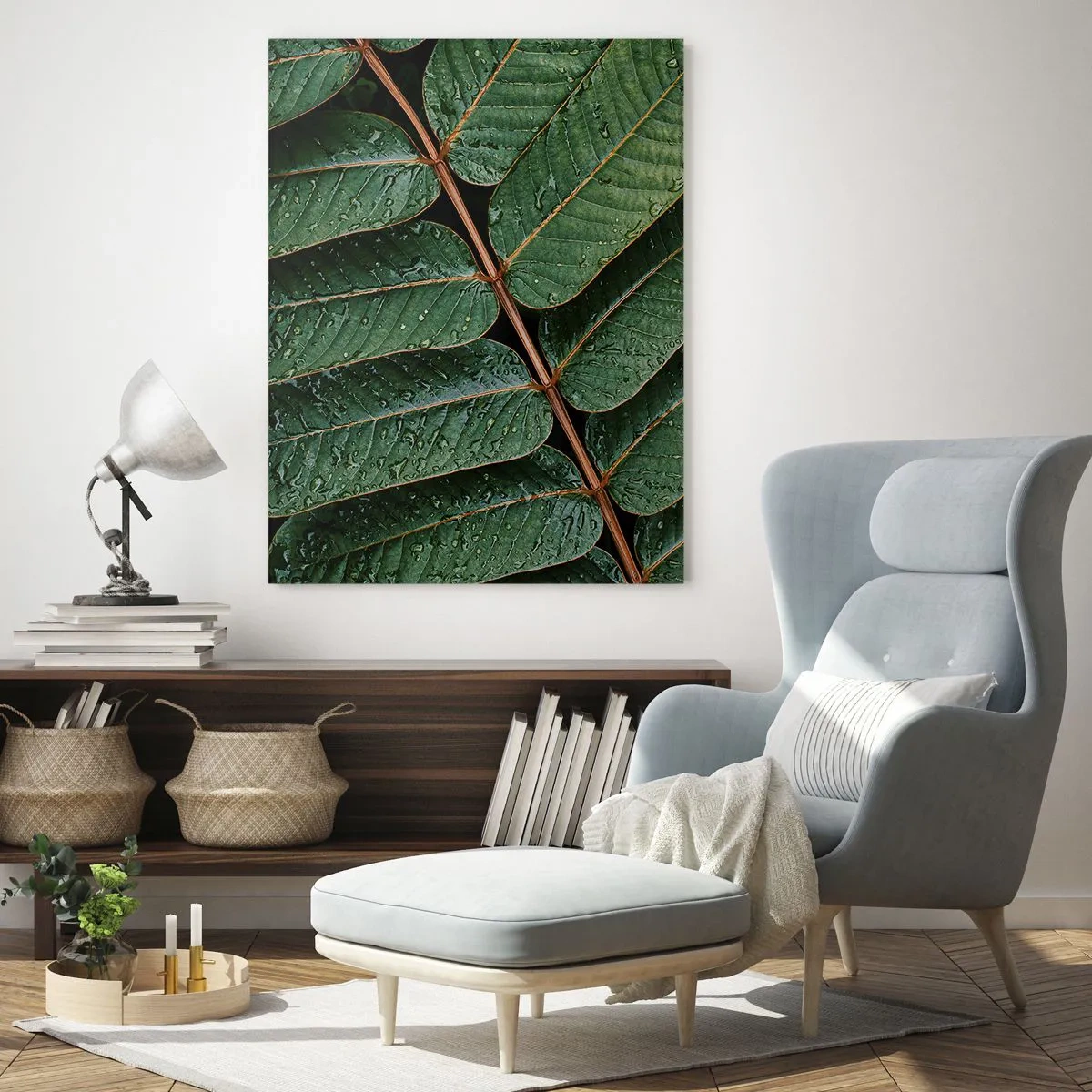 Obraz na skle - V zelenom rytme - 70x100 cm