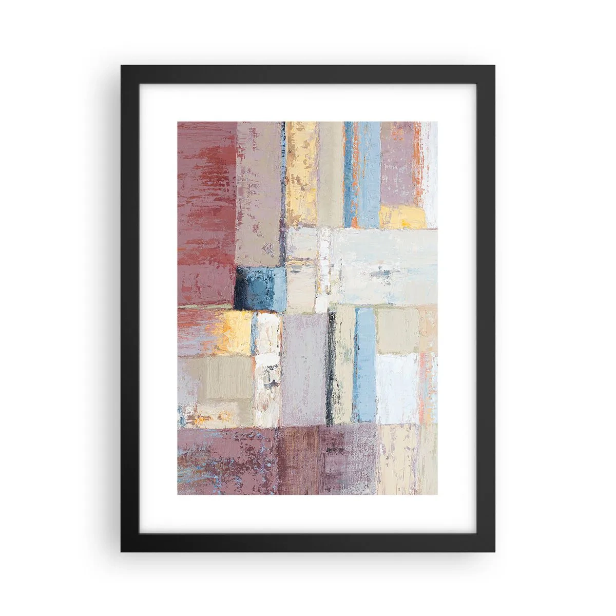 Plagát v čiernom ráme - Kľud geometrie - 30x40 cm