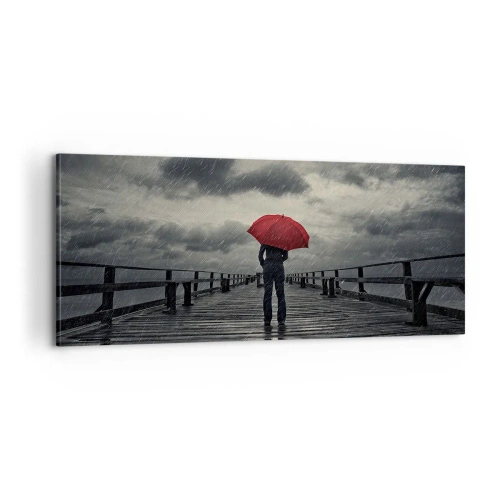 Obraz na plátne - Nevadí, že prší - 100x40 cm