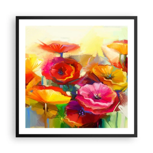 Plagát v čiernom ráme - Nielen červené - 60x60 cm