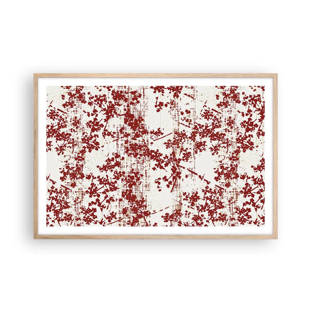 Plagát v ráme zo svetlého duba - Staré kaliko - 91x61 cm