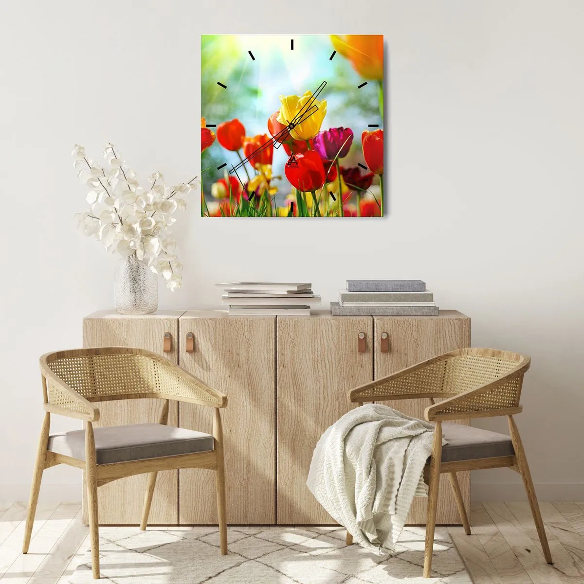 Nástenné hodiny - Všetky farby slnka - 40x40 cm