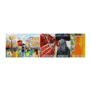 Vzorka fototapety Premium Sand - Parížske legendy - Žena, Paríž, Mesto - 100x30 cm