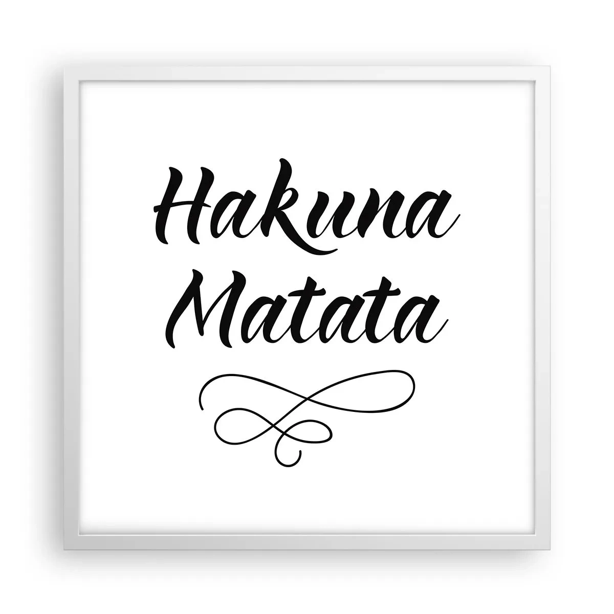 Plagát v bielom ráme - Najlepšia rada - 50x50 cm