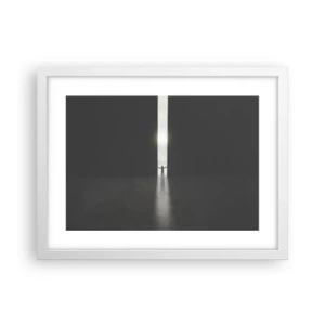 Plagát v bielom ráme - Krok k svetlej budúcnosti - 40x30 cm