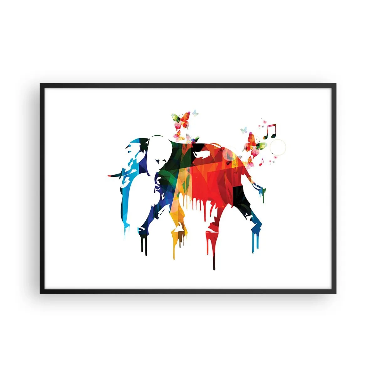 Plagát v čiernom ráme - Tancovať môže každý - 100x70 cm