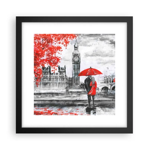 Plagát v čiernom ráme - Zamilovaní do Londýna - 30x30 cm