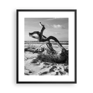 Plagát v čiernom ráme - Morská socha - 40x50 cm