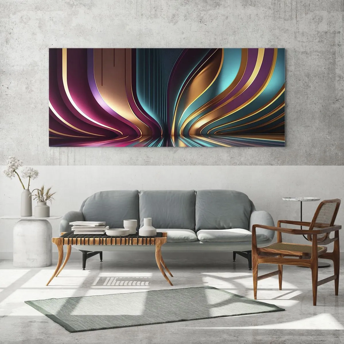 Obraz na skle - Architektúra svetla - 100x40 cm