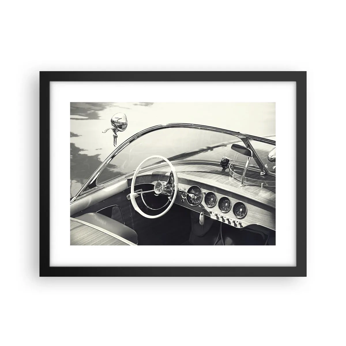 Plagát v čiernom ráme - Počasie pre bohatých - 40x30 cm