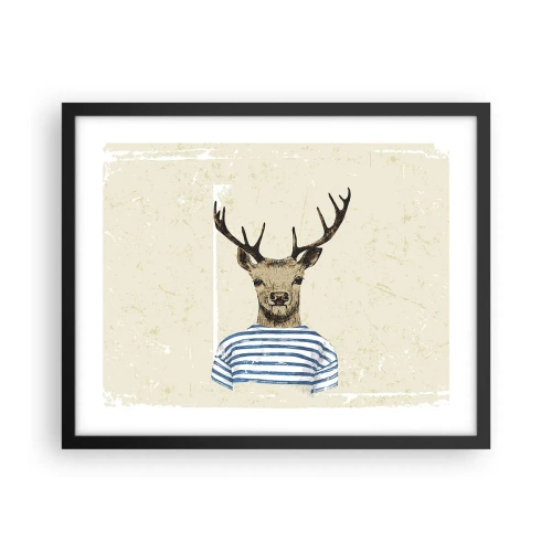 Plagát v čiernom ráme - Pretože mám rád pruhované košele! - 50x40 cm