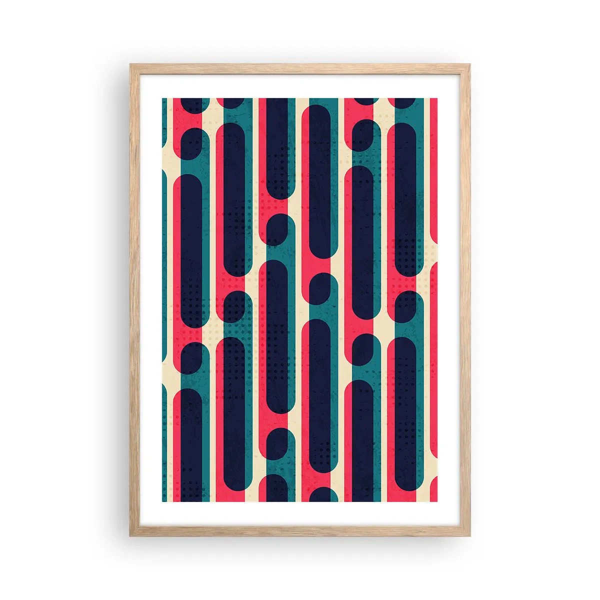 Plagát v ráme zo svetlého duba - Dovnútra a dopredu - 50x70 cm