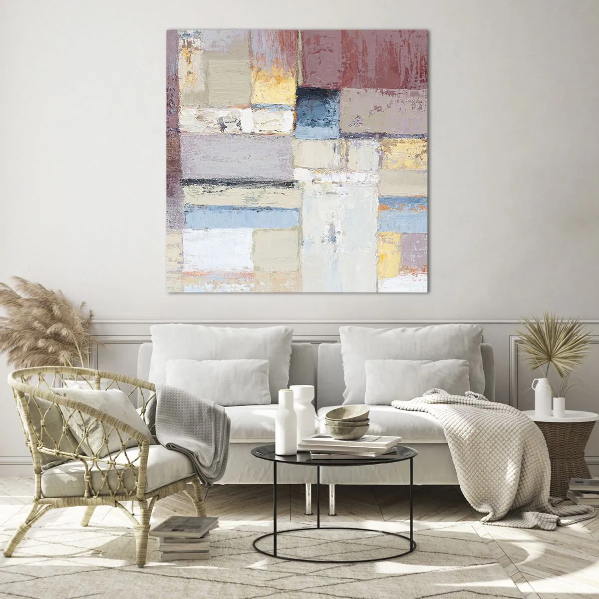 Obraz na skle - Kľud geometrie - 70x70 cm