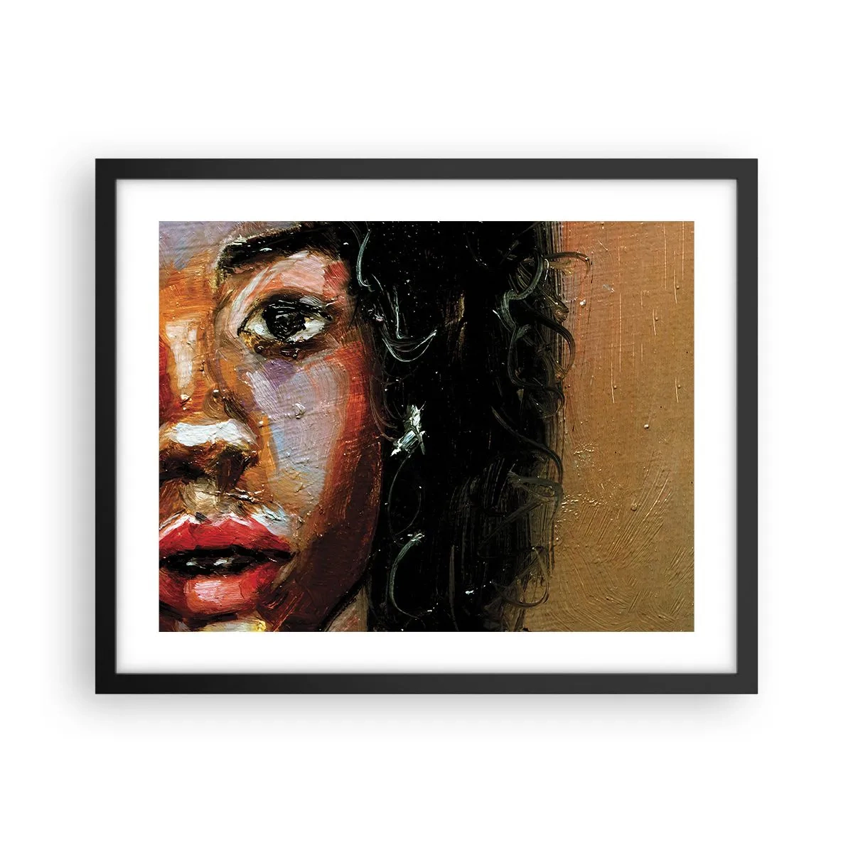 Plagát v čiernom ráme - Čierna a jas - 50x40 cm