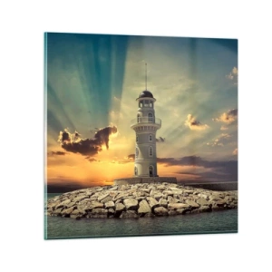 Obraz na skle - Svetlo - Dobro - Krása - 50x50 cm