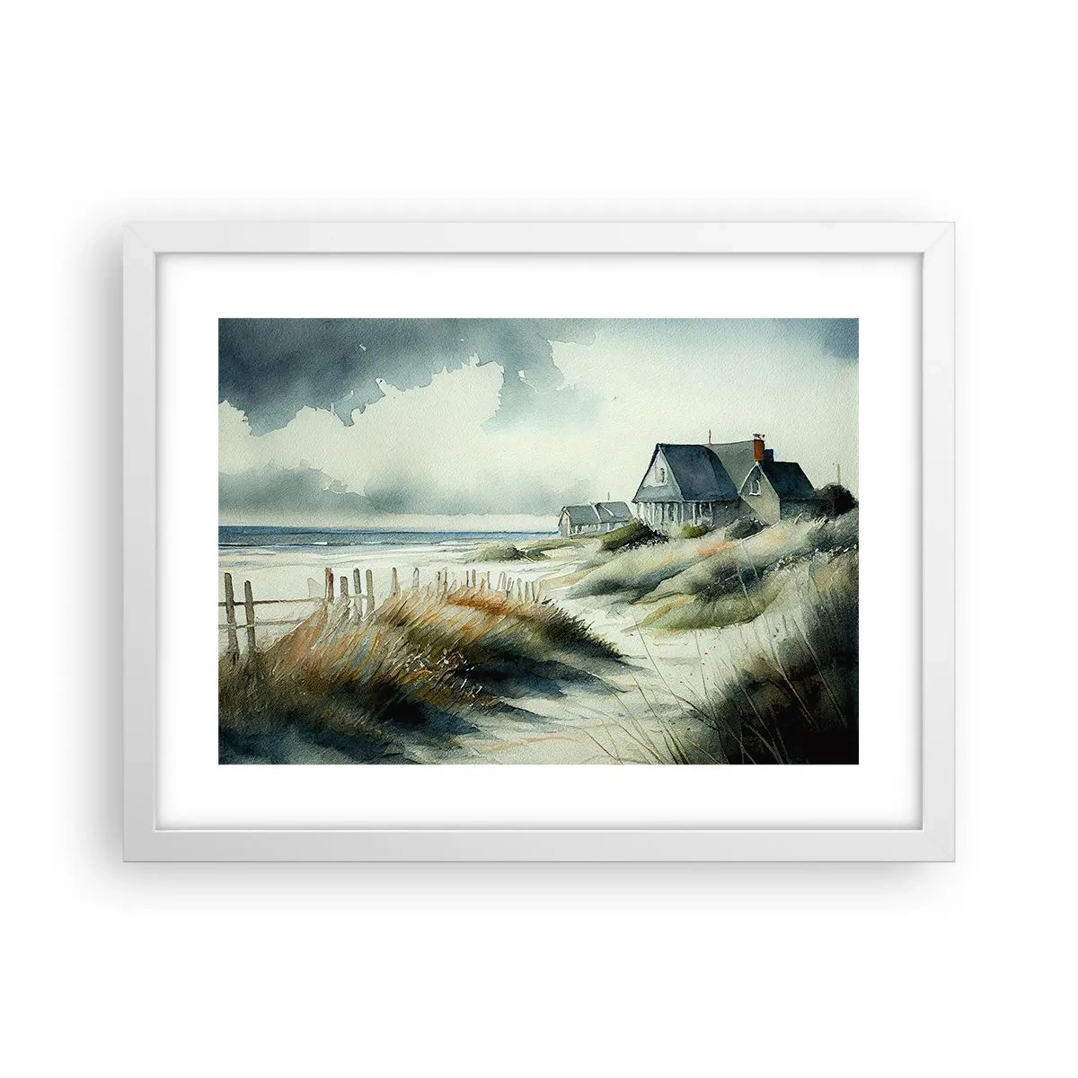 Plagát v bielom ráme - Ďaleko od zhonu - 40x30 cm