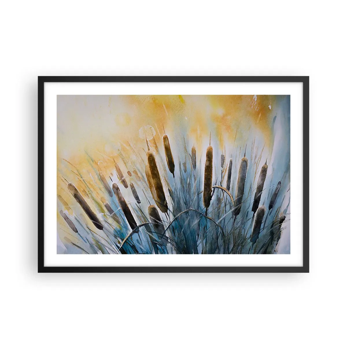Plagát v čiernom ráme - Chlad vody, žiara slnka - 70x50 cm
