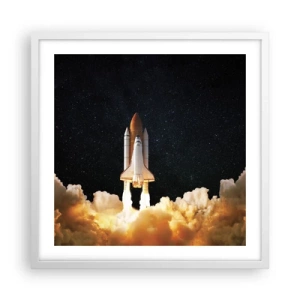 Plagát v bielom ráme - Ad astra! - 50x50 cm