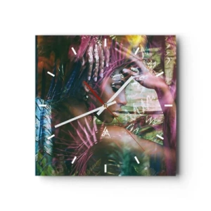 Nástenné hodiny - Matka príroda v džungli - 30x30 cm