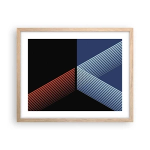 Plagát v ráme zo svetlého duba - Jednoduchý príbeh - 50x40 cm