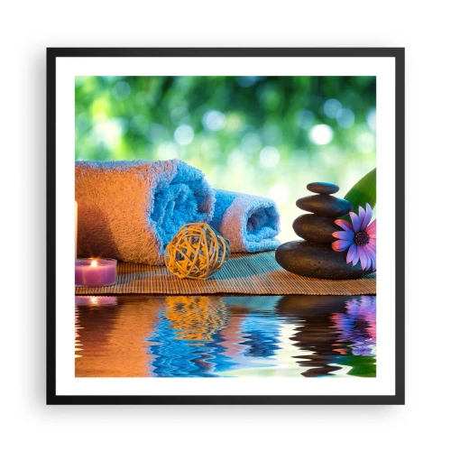 Plagát v čiernom ráme - Čas pre telo - 60x60 cm