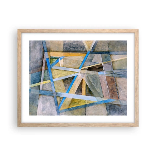 Plagát v ráme zo svetlého duba - Priamo alebo diagonálne? - 50x40 cm