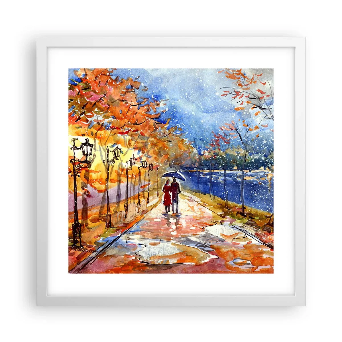 Plagát v bielom ráme - Spoločne k hranici času - 40x40 cm