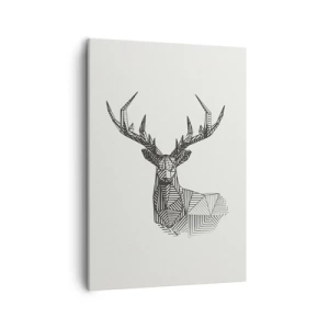 Obraz na plátne - Jeleň v kubistickom štýle - 50x70 cm