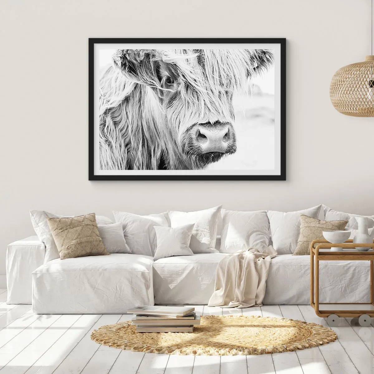 Plagát v čiernom ráme - Škótska divokosť - 70x50 cm