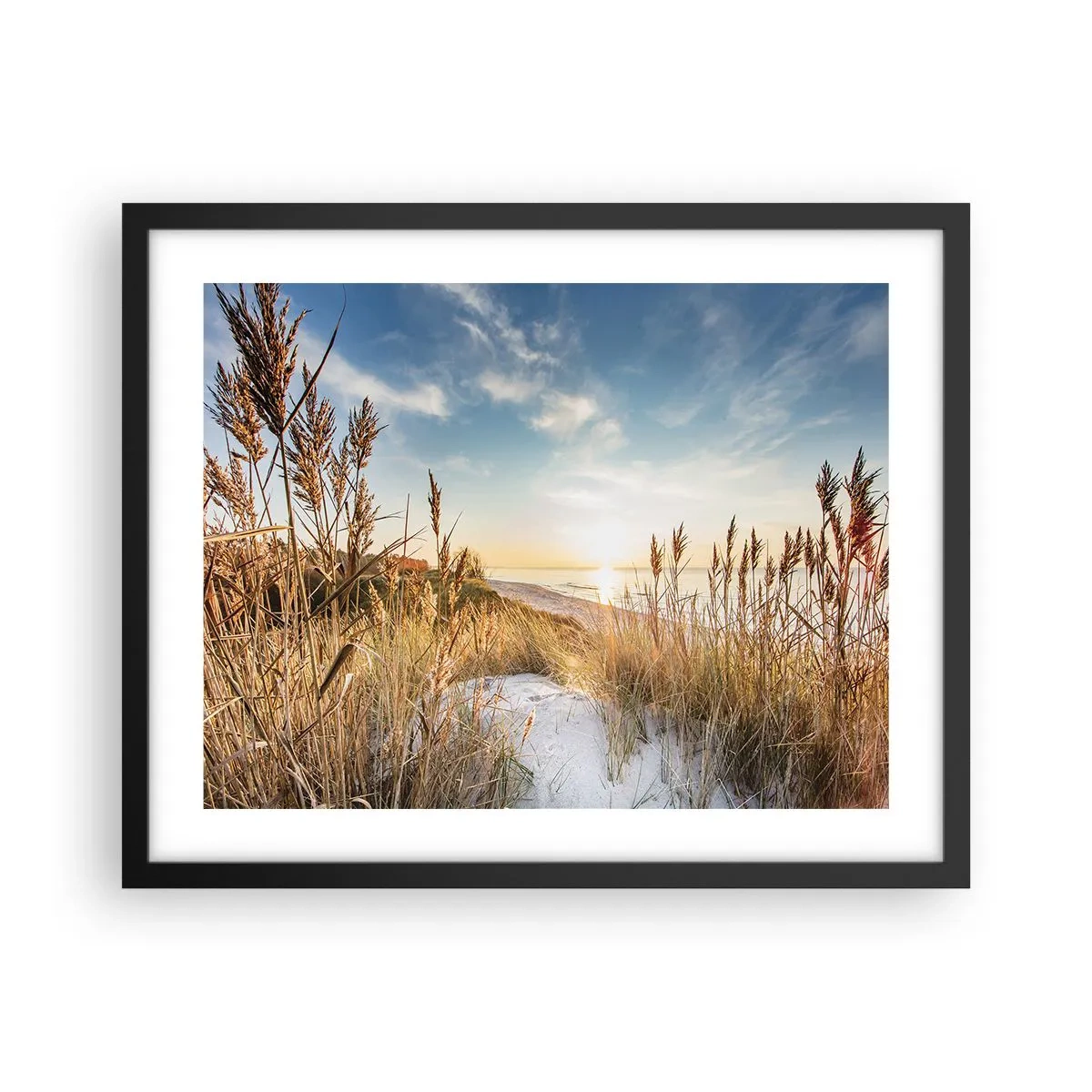Plagát v čiernom ráme - Severná pláž - 50x40 cm