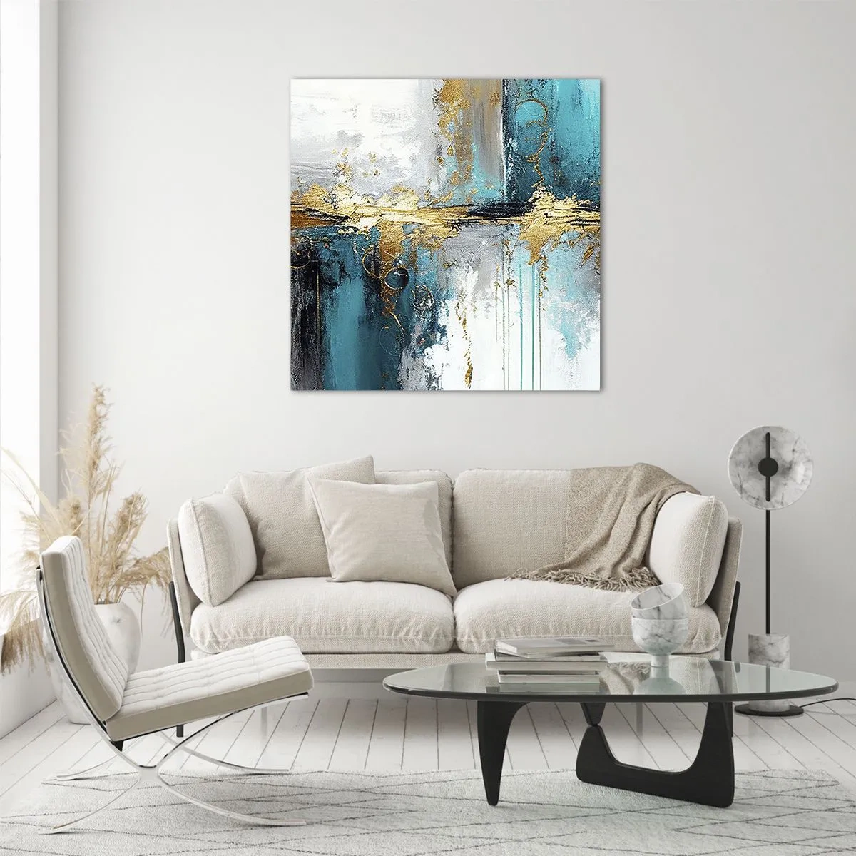 Obraz na skle - Všetko plynie - 50x50 cm