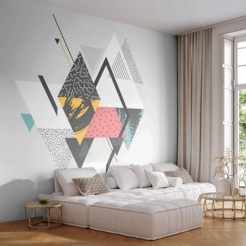 Fototapeta Premium Canvas - Variácie na trojuholník a kosoštvorec - Abstrakcia, Kus, Trojuholníky - 350x256 cm