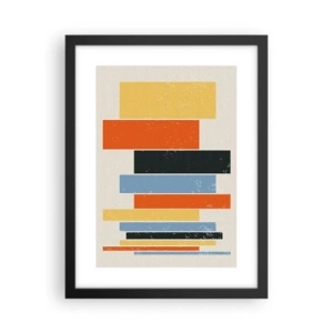 Plagát v čiernom ráme - Záznam hudby - 30x40 cm