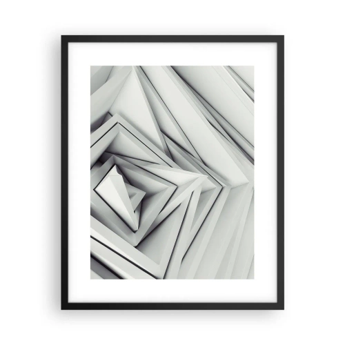Plagát v čiernom ráme - Symfónia ostrých uhlov - 40x50 cm
