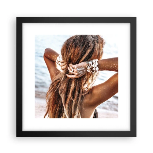 Plagát v čiernom ráme - Sestra vody a slnka - 30x30 cm