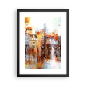 Plagát v čiernom ráme - Pod mostom je tiež krásne - 30x40 cm