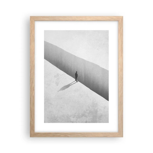Plagát v ráme zo svetlého duba - Jasný cieľ - 30x40 cm