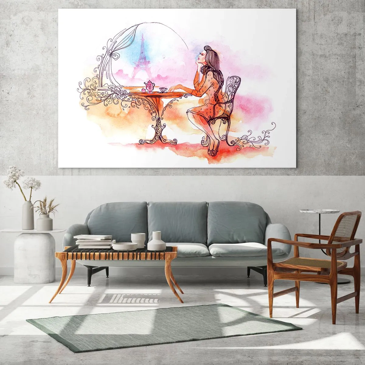 Obraz na skle - Parížska elegancia - 120x80 cm