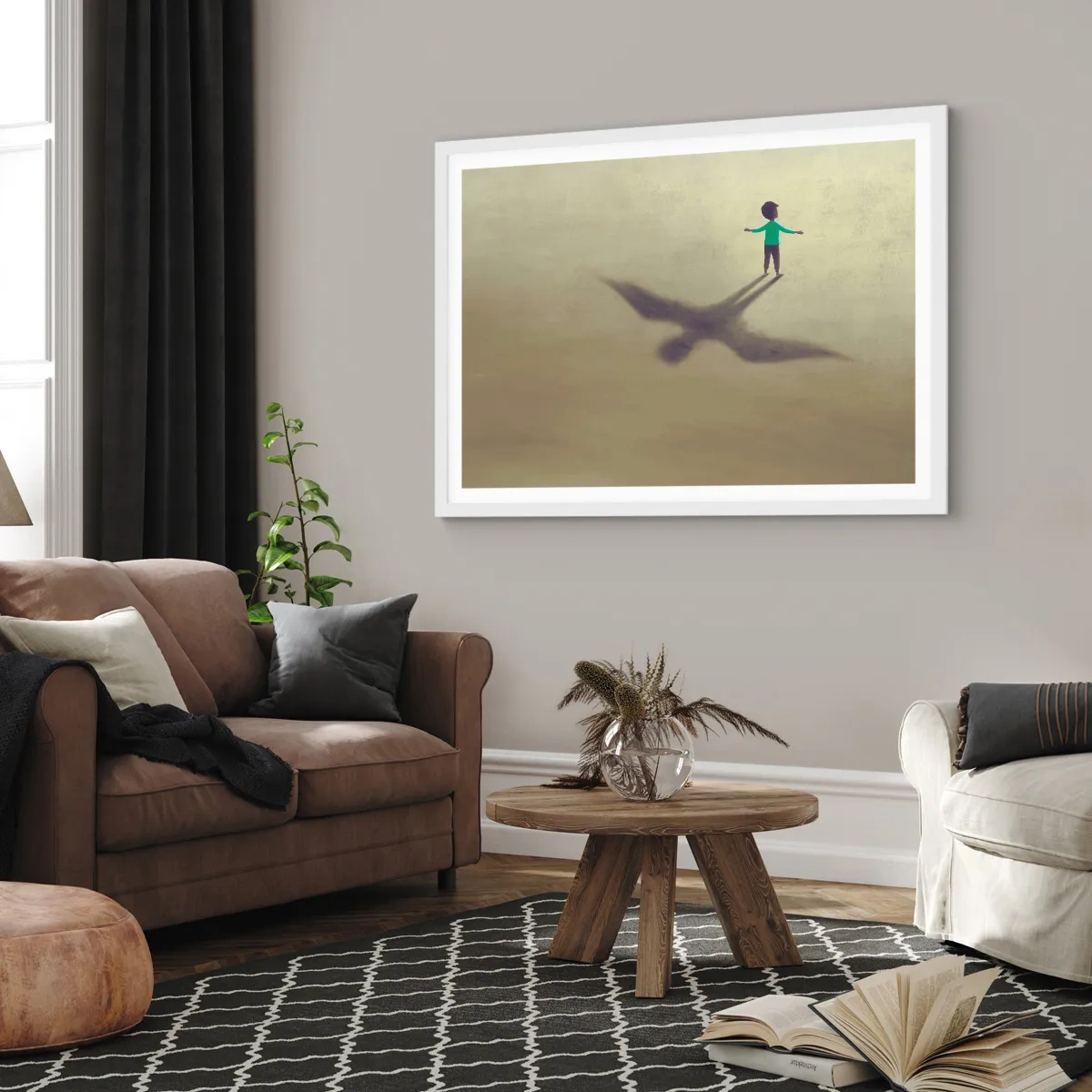 Plagát v bielom ráme - Hrdina budúcnosti - 70x50 cm