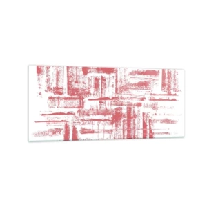 Obraz na skle - Červené mesto - 120x50 cm