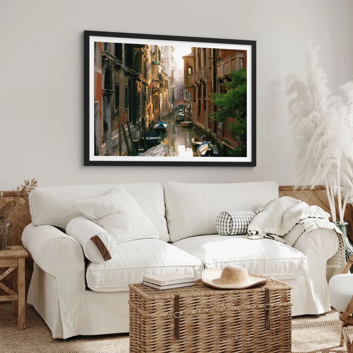 Plagát v čiernom ráme - V benátskom zákutí - 70x50 cm