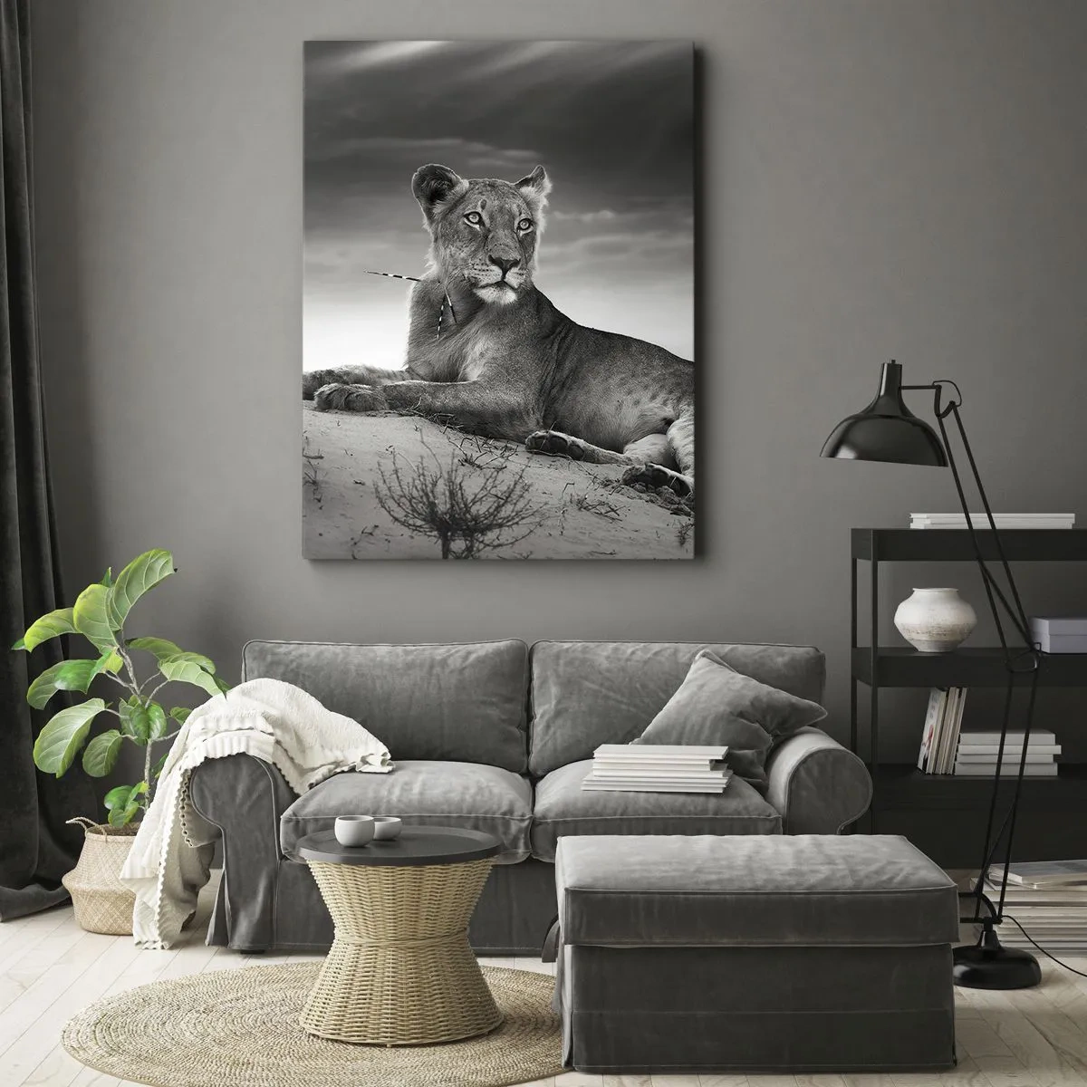 Obraz na plátne - Odpočinok kráľovnej púšte - 55x100 cm