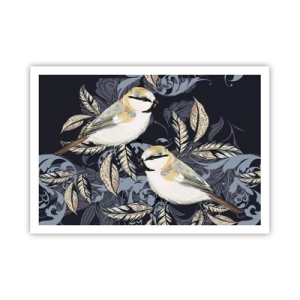 Plagát - Žltomodrá pieseň - 100x70 cm