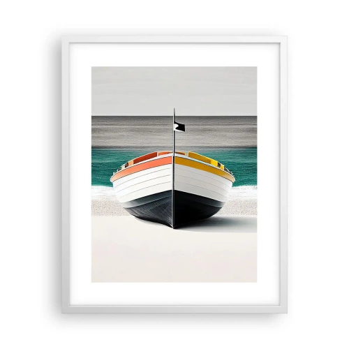 Plagát v bielom ráme - Na správnom mieste - 40x50 cm
