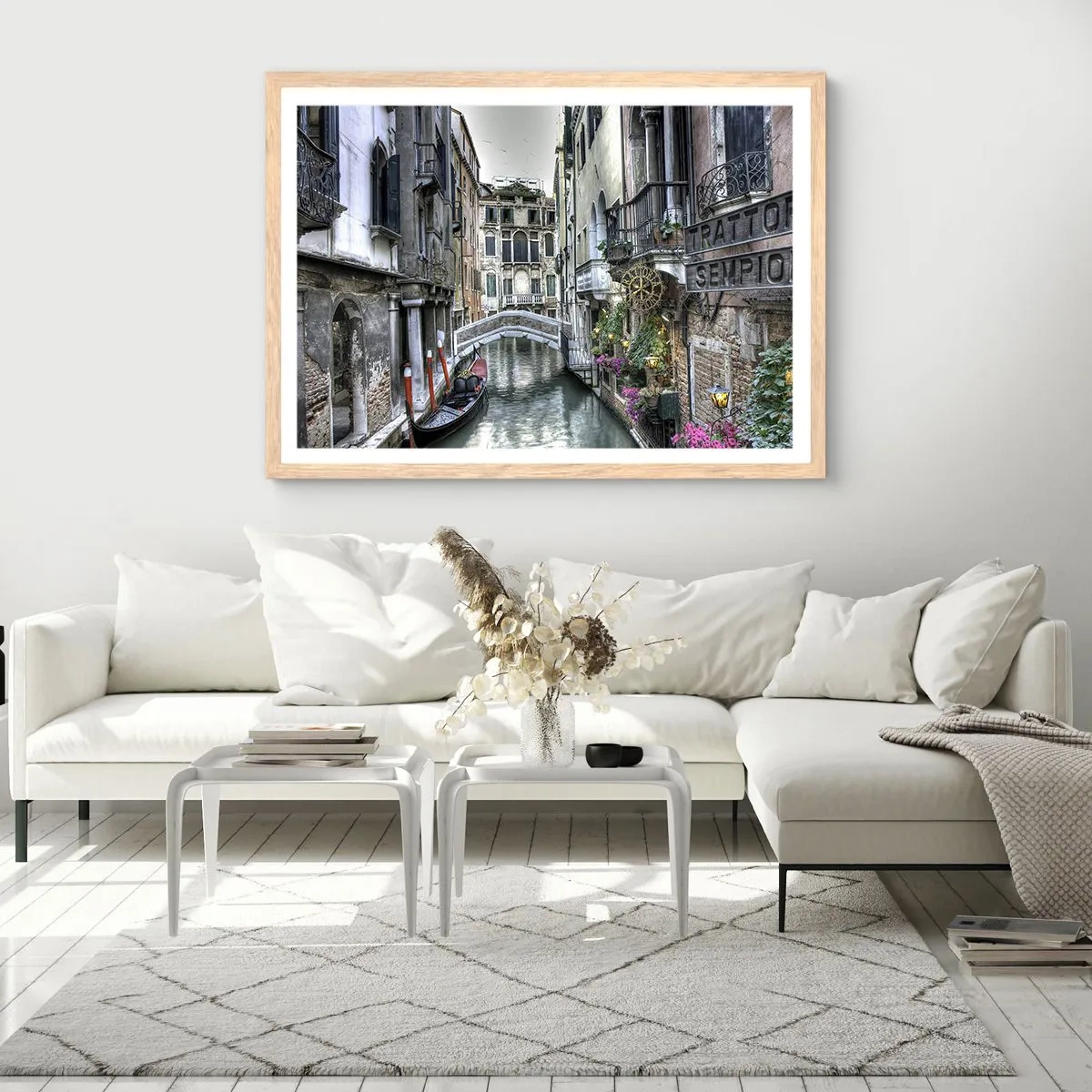 Plagát v ráme zo svetlého duba - Od storočí v tichom zamyslení - 91x61 cm