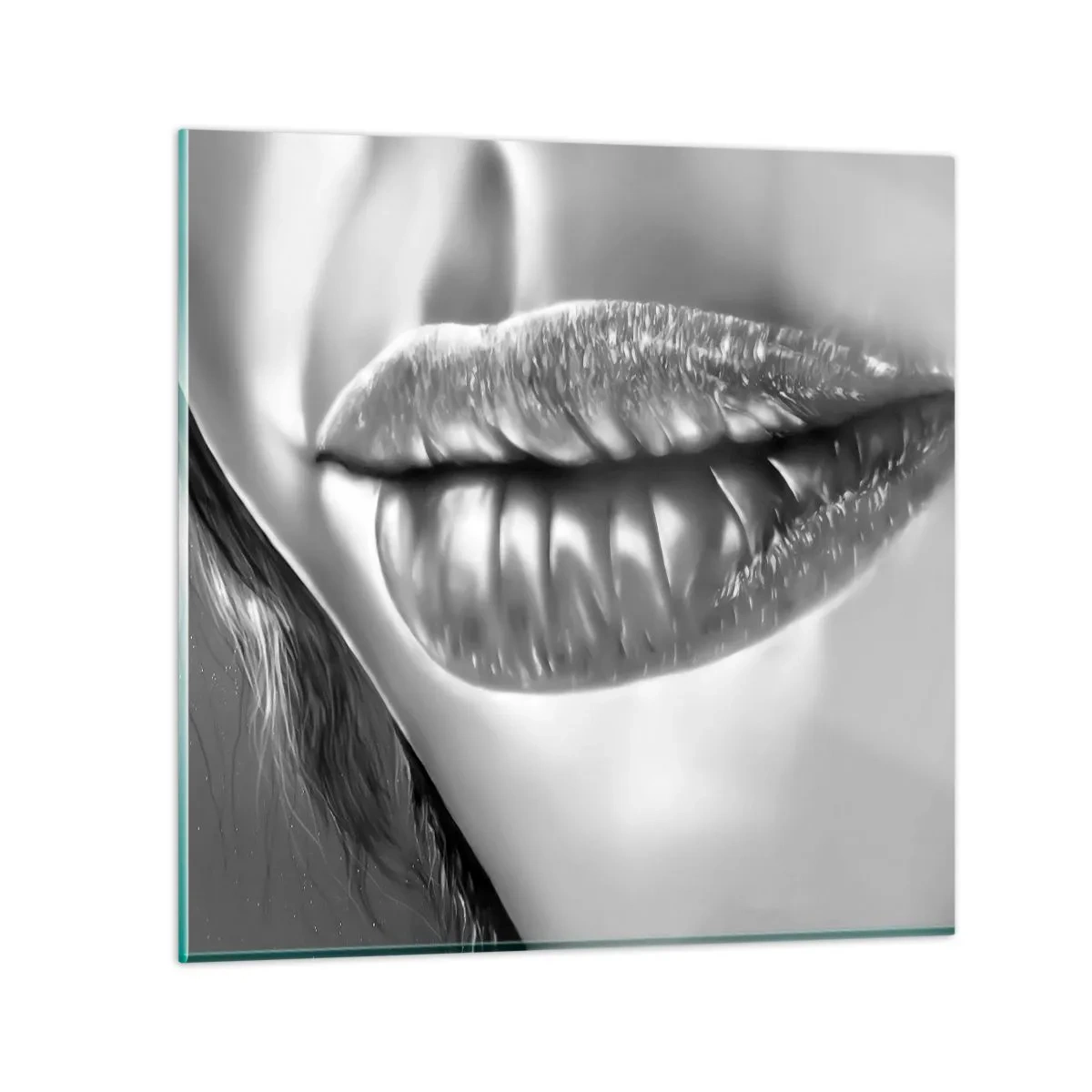 Obraz na skle - Viem, na čo myslíš… - 50x50 cm