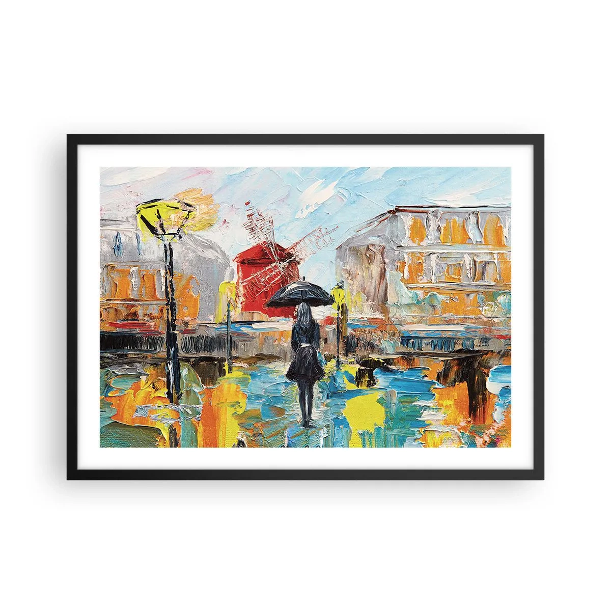 Plagát v čiernom ráme - Parížske legendy - 70x50 cm