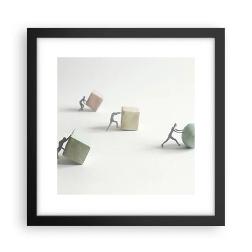 Plagát v čiernom ráme - Život samotný - 30x30 cm