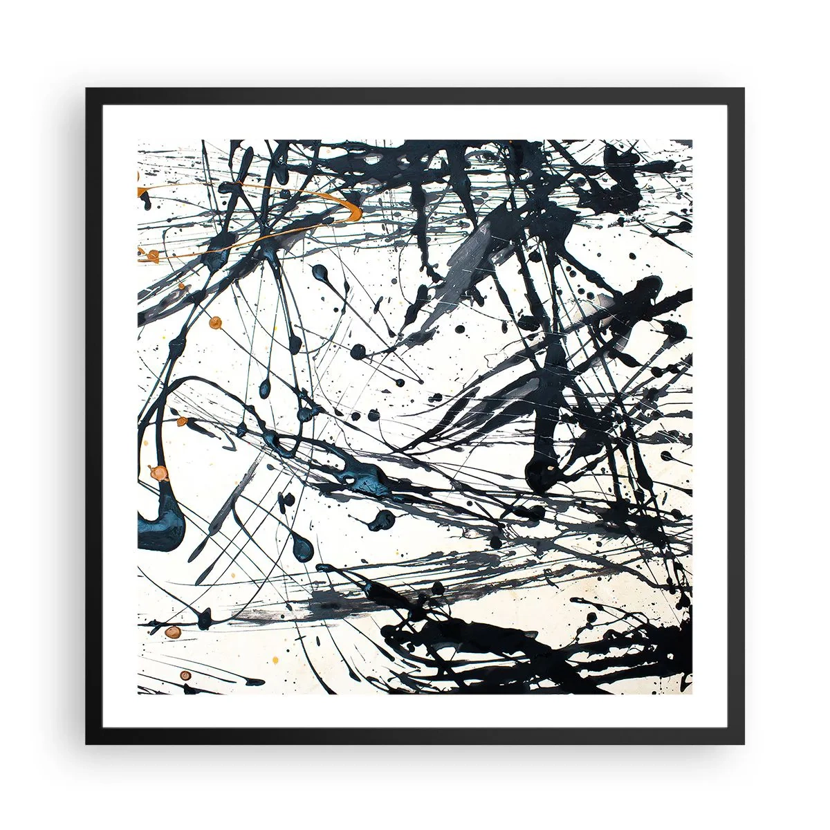 Plagát v čiernom ráme - Expresionistická abstrakcia - 60x60 cm