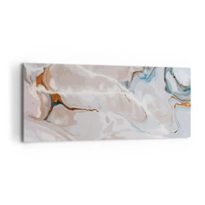 Obraz na plátne - Modré meandre pod bielou - 100x40 cm